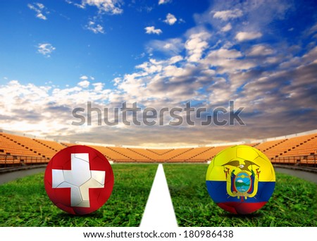 Soccer 2014 ( Football ) Soccer Switzerland and Ecuador