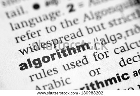 Dictionary definition of the word Algorithim