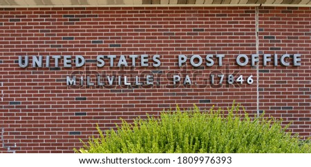 Facade of the United States Post Office in Millville, Pennsylvania