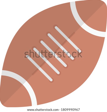 rugby vector flat color icon 