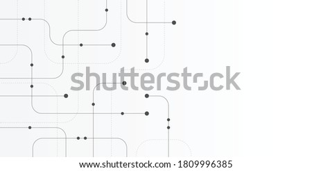 Abstract geometric Circuit connect lines and dots.Simple technology graphic background.Illustration Vector design Network technology and Connection concept. Royalty-Free Stock Photo #1809996385