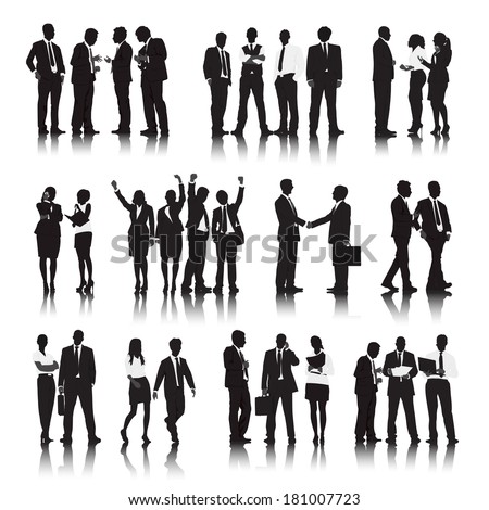 Vector of Interactive Business People Royalty-Free Stock Photo #181007723