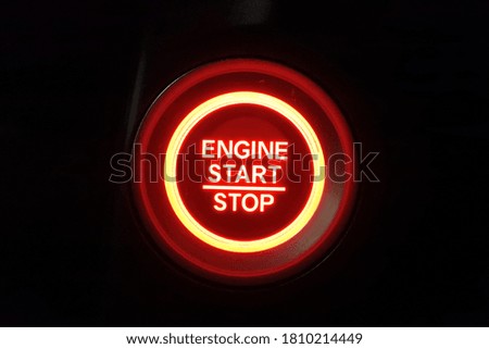 Push button to start the car or turn off the car engine.