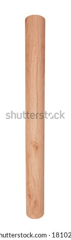Natural wooden pillar isolated on white background