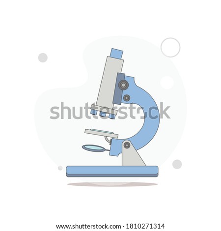 microscope vector flat illustration on white