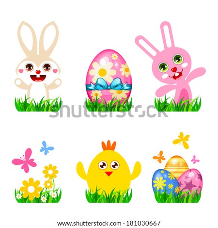 Vector Easter icon collection