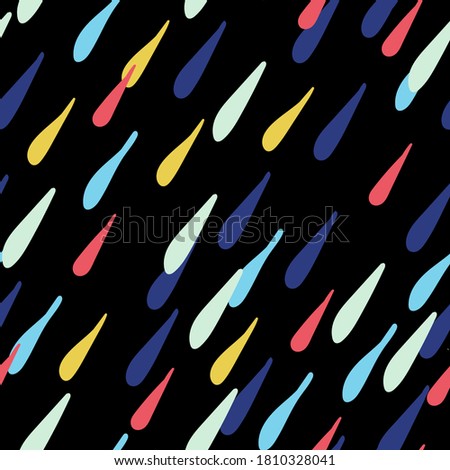 Cute seamless pattern with colorful water drops. Childish texture for fabric, textile. Vector Illustration for baby