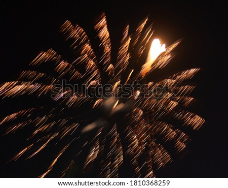 festive and bright fireworks on the background of the night sky