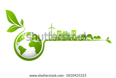 Ecology concept and Environmental ,Banner design elements for sustainable energy development, Vector illustration
