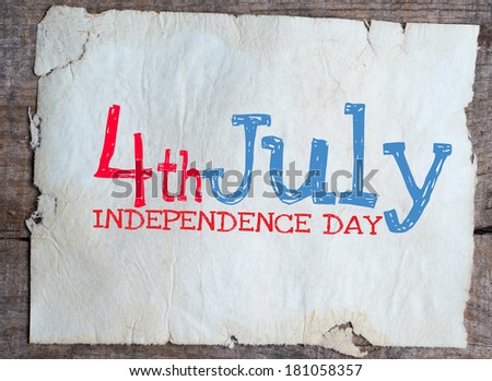 Happy independence day 4 of july,on grunge paper background