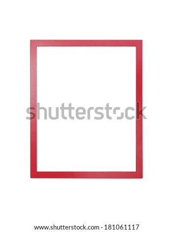 wooden frame for painting or picture on white background 