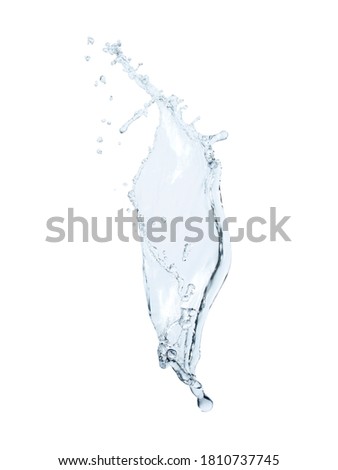 Water splash on white background