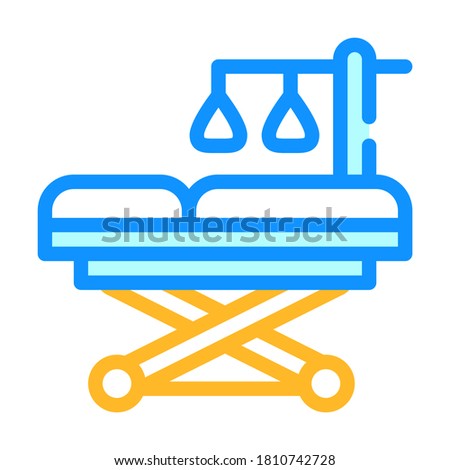 stretcher medical tool for patient transportation color icon vector. stretcher medical tool for patient transportation sign. isolated symbol illustration