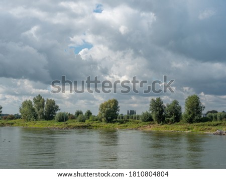 the river ijssel and the city of zutphen Royalty-Free Stock Photo #1810804804