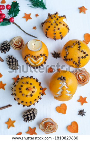 Homemade festive decorations / Festive Pomander Balls / Wholesome freshness and fragrance in the house