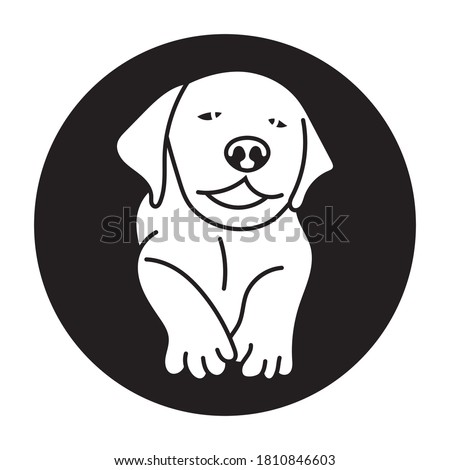 Animal puppy dog / puppies flat icon for apps or websites