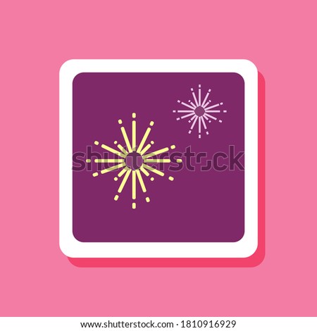 Celestial Fireworks Display: Infuse your projects with the magic of our lively fireworks vector. This cartoon-style artwork on a pink background creates a celestial and celebratory atmosphere.