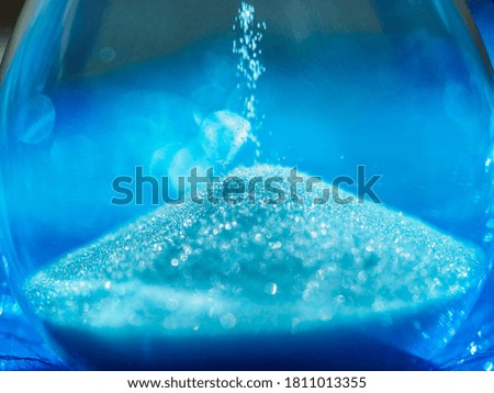 Fantastic Blue hourglass close up