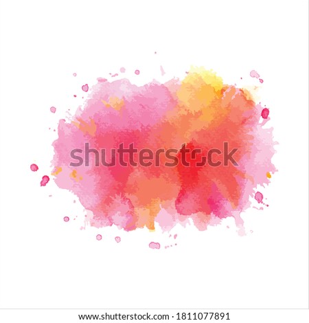 Vector splash of brush shades watercolor on white.
