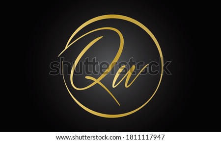 Initial letter QW logo design with modern business typography vector template. Creative isolated QW letter logo design