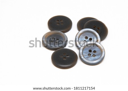 Buttons for clothes on white background using for concept of Button Day.