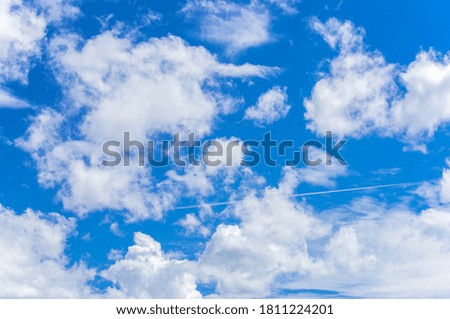 Blue sky and clouds background material.