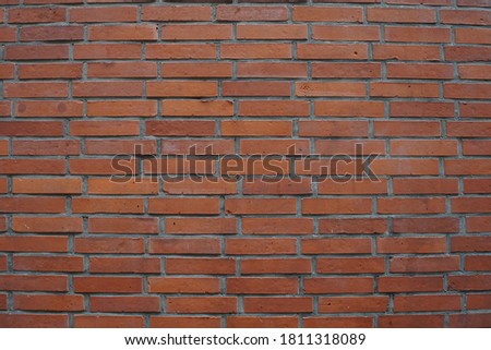 Background Red Brick House Wall Texture Closeup