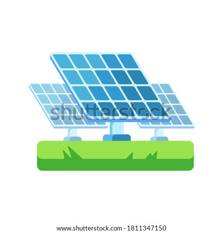 Solar panel icon, illustration vector suitable for many purposes. Royalty-Free Stock Photo #1811347150