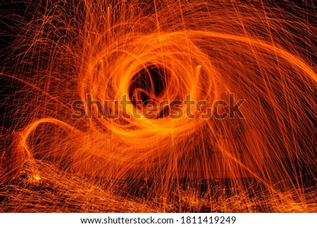 
sparks at high speed forming a beautiful circle