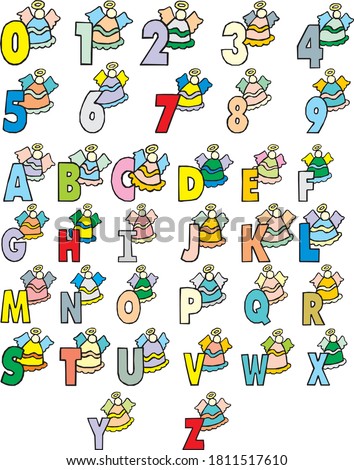 you can download this Alphabet with angels vector Illustration. it has many  cute angles along with the alphabets. you can use it for educational purposes and for any needs.