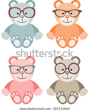 Lovely Baby Teddy Bear with Glasses