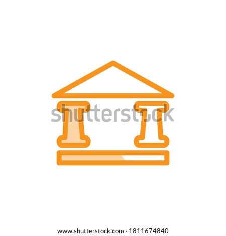 Illustration Vector graphic of bank building icon template