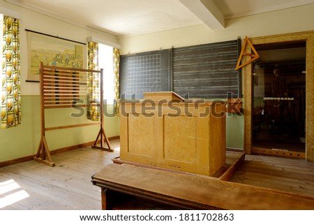 Vintage classroom in a country school