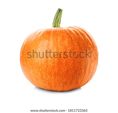 Fresh ripe raw pumpkin isolated on white