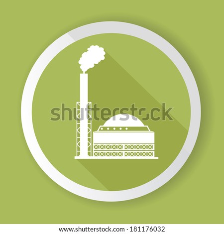 Heavy Industry,Green button,vector