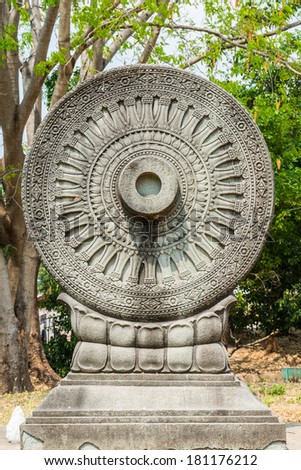 Dhammajak Statue at Na Dun District, Maha Sarakham Province, Thailand.
