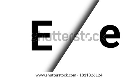 E Letter Logo Design with Creative White Color Background