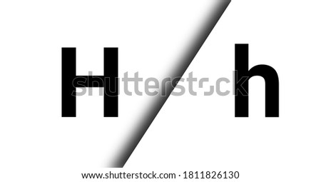 H Letter Logo Design with Creative White Color Background