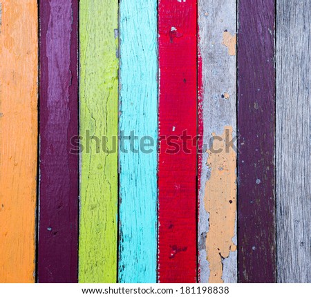 Vintage colorful wood background - retro style