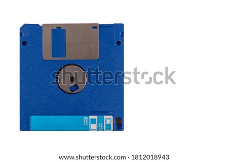 Close up of floppy disks isolated on white