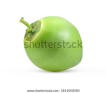 young coconut isolated on white background Royalty-Free Stock Photo #1812058585
