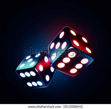 Sci-fi dice with cool lightning 
