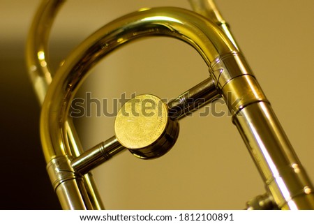 Trombone Close Up Brass Instrument Music Royalty-Free Stock Photo #1812100891