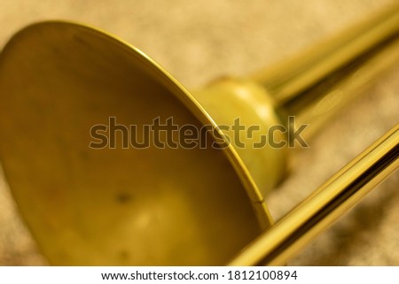 Trombone Close Up Brass Instrument Music Royalty-Free Stock Photo #1812100894