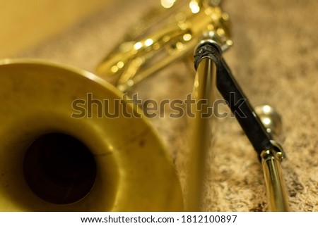 Trombone Close Up Brass Instrument Music Royalty-Free Stock Photo #1812100897