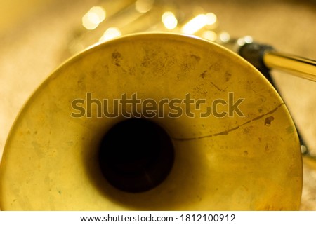 Trombone Close Up Brass Instrument Music Royalty-Free Stock Photo #1812100912