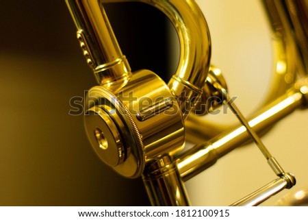 Trombone Close Up Brass Instrument Music Royalty-Free Stock Photo #1812100915