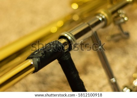 Trombone Close Up Brass Instrument Music Royalty-Free Stock Photo #1812100918