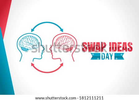 Vector graphic of swap ideas day good for swap ideas day celebration. flat design. flyer design.flat illustration.