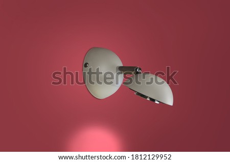 Modern white lamp on wall, Stylish lamp, Wall Lights